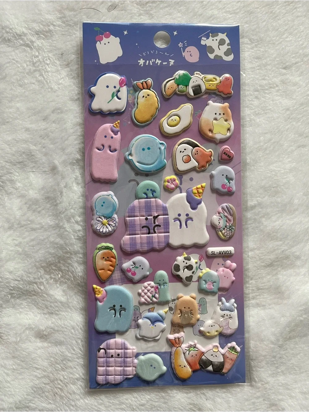 Ghost Cute Pastel Ghost Puffy Sticker Sheets 4 sheet stickers